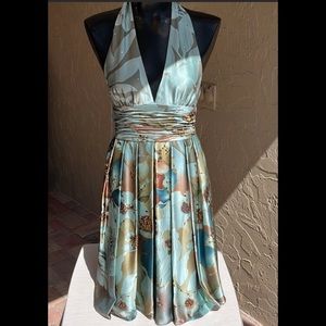 Adrianna Papell Halter Cocktail Dress